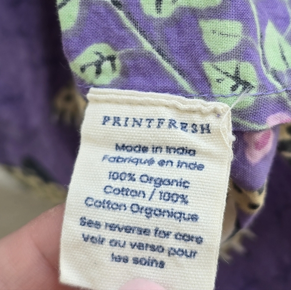 Printfresh Bagheera Violet Aninal Print Short Sleeve Pajama Sleep Set XL - Picture 6 of 14